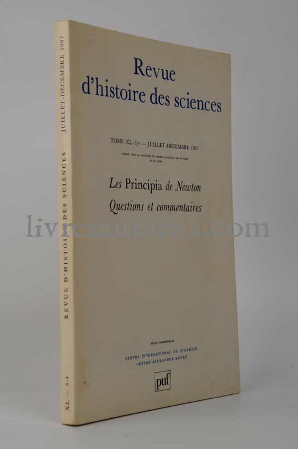 Photo Revue d'histoire des sciences.&nbsp;